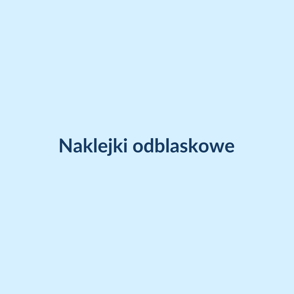 Naklejki odblaskowe