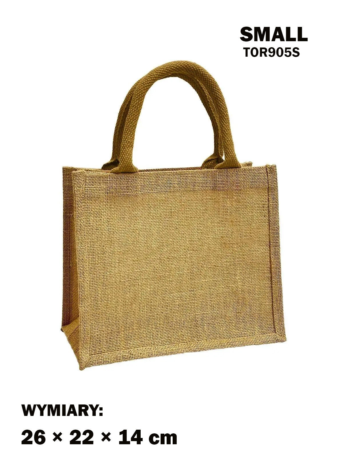 Torba jutowa laminowana – rozmiar LARGE, wnętrze wodoodporne