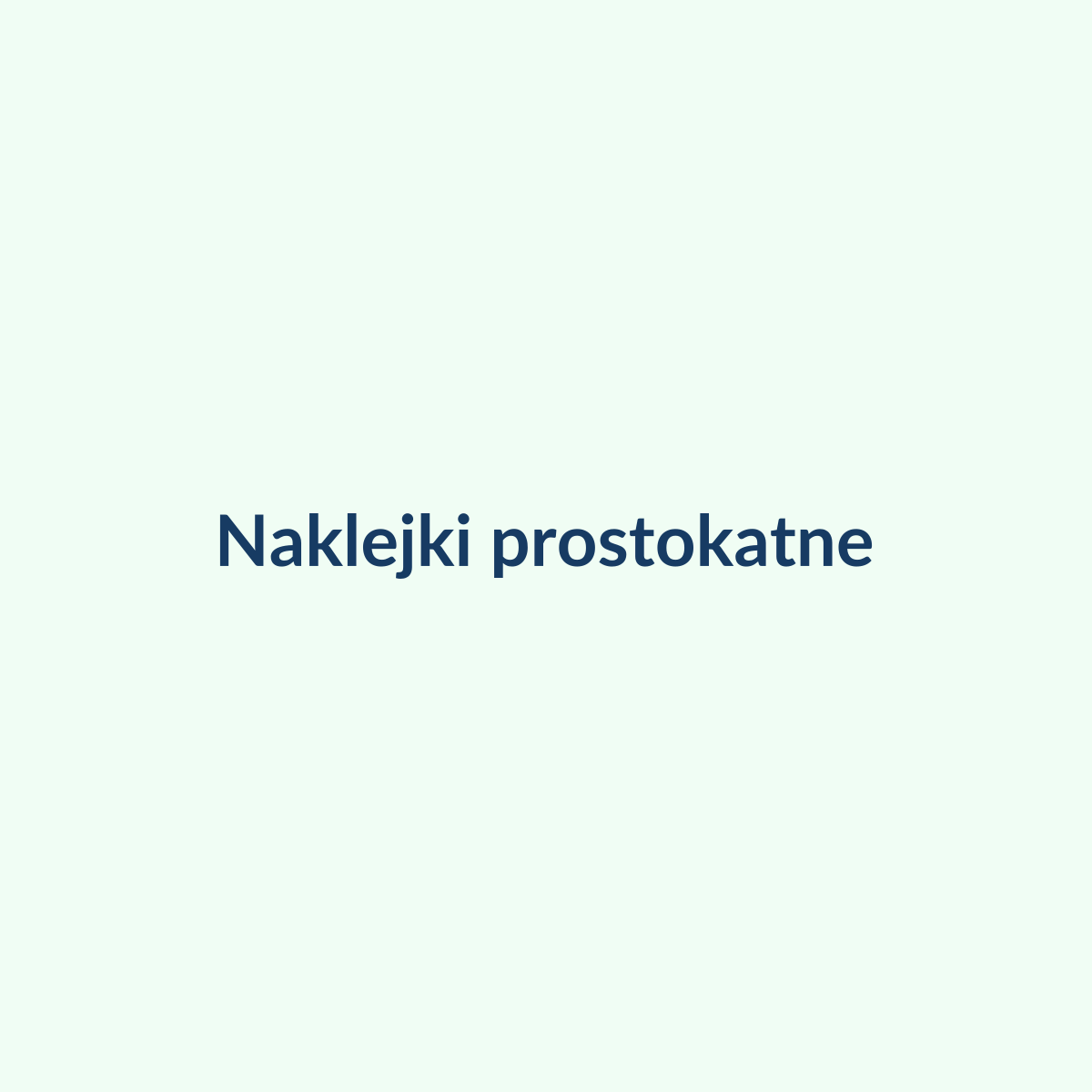 Naklejki prostokątne foliowe